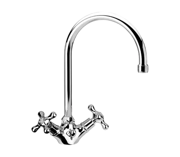 Смеситель для кухни с донным клапаном liberty cr хром remer