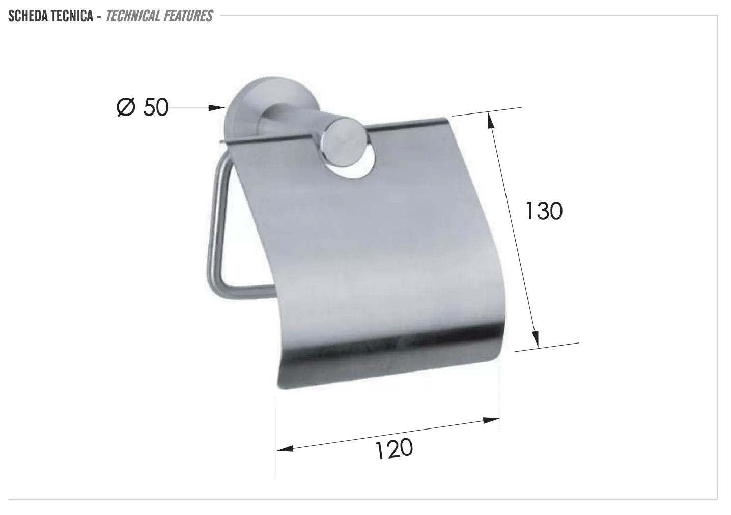 Держатель для туалетной бумаги с крышкой minimal inox ss нержавеющая сталь remer