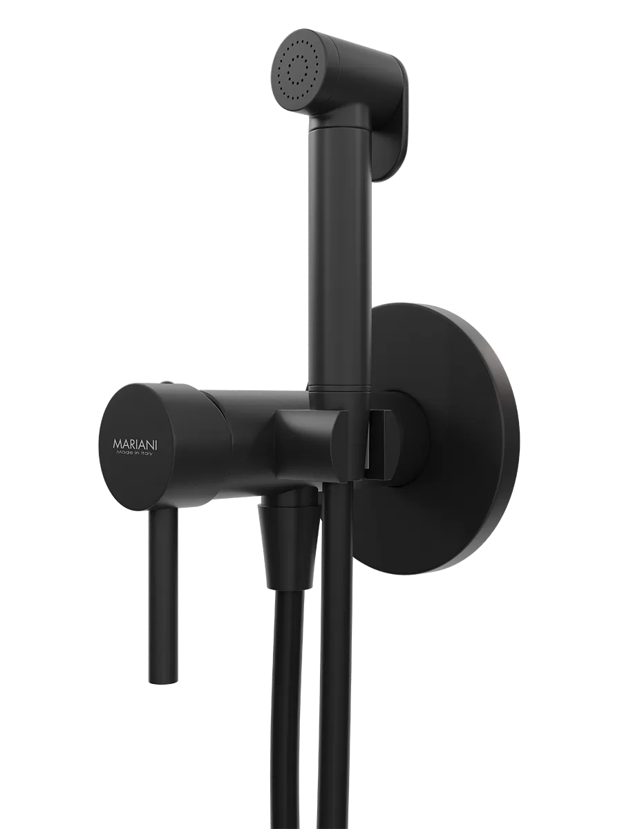 Гигиенический душ со смесителем Mariani Next B14185NXW, черный матовый