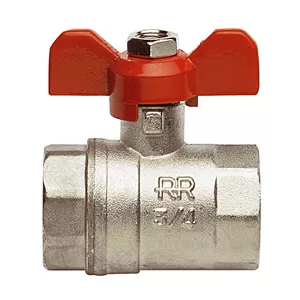 Кран RR 365 FF 1" г-г шаровой, ручка-бабочка