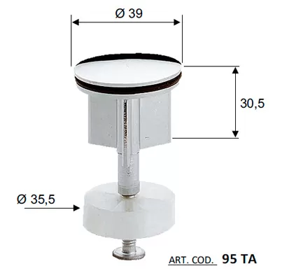 Пробка для 95l cr хром remer