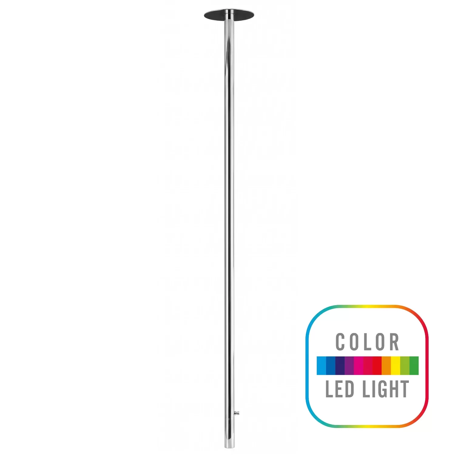 Смеситель для раковины потолочный led multi подсветка 181см minimal color cr хром remer
