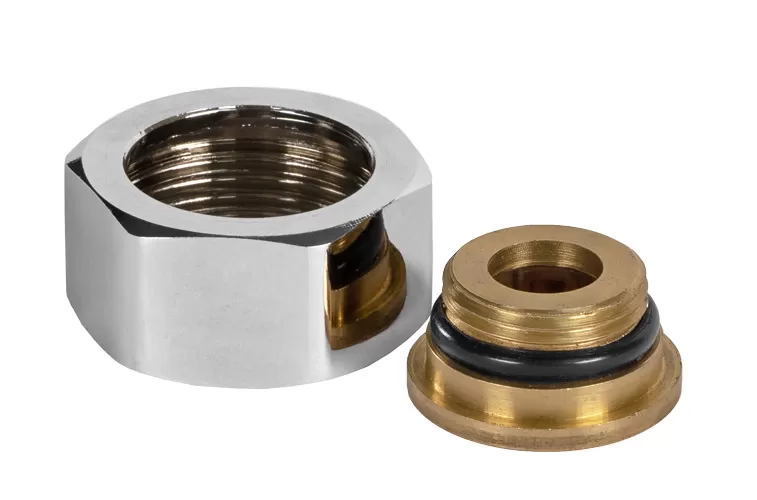 Гайка RR DA K2 ¾" для крепления смесителя хромированная + втулка с прокладкой