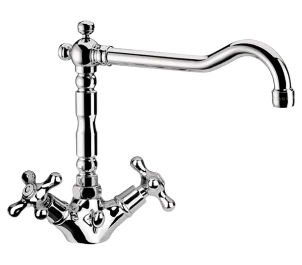 Смеситель для кухни с донным клапаном liberty cr хром remer