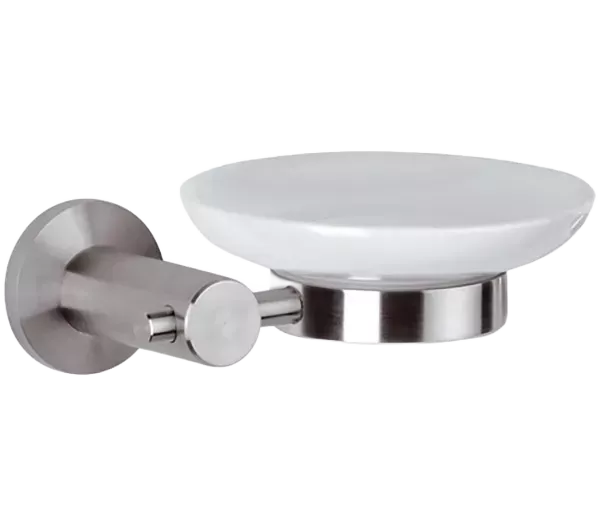 Мыльница настенная с держателем керамика minimal inox ss нержавеющая сталь remer