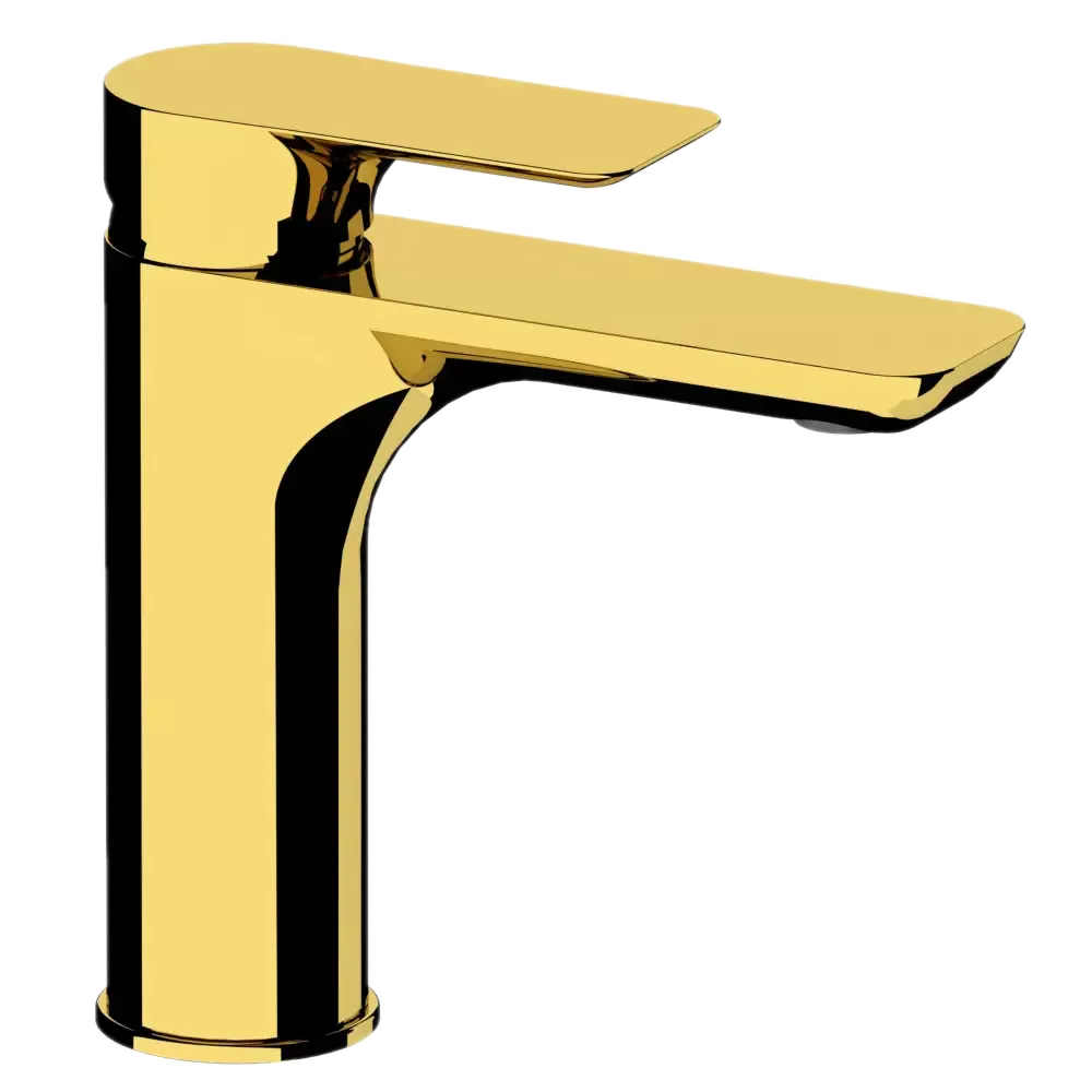 Смеситель для раковины с донным клапаном infinity do золото remer