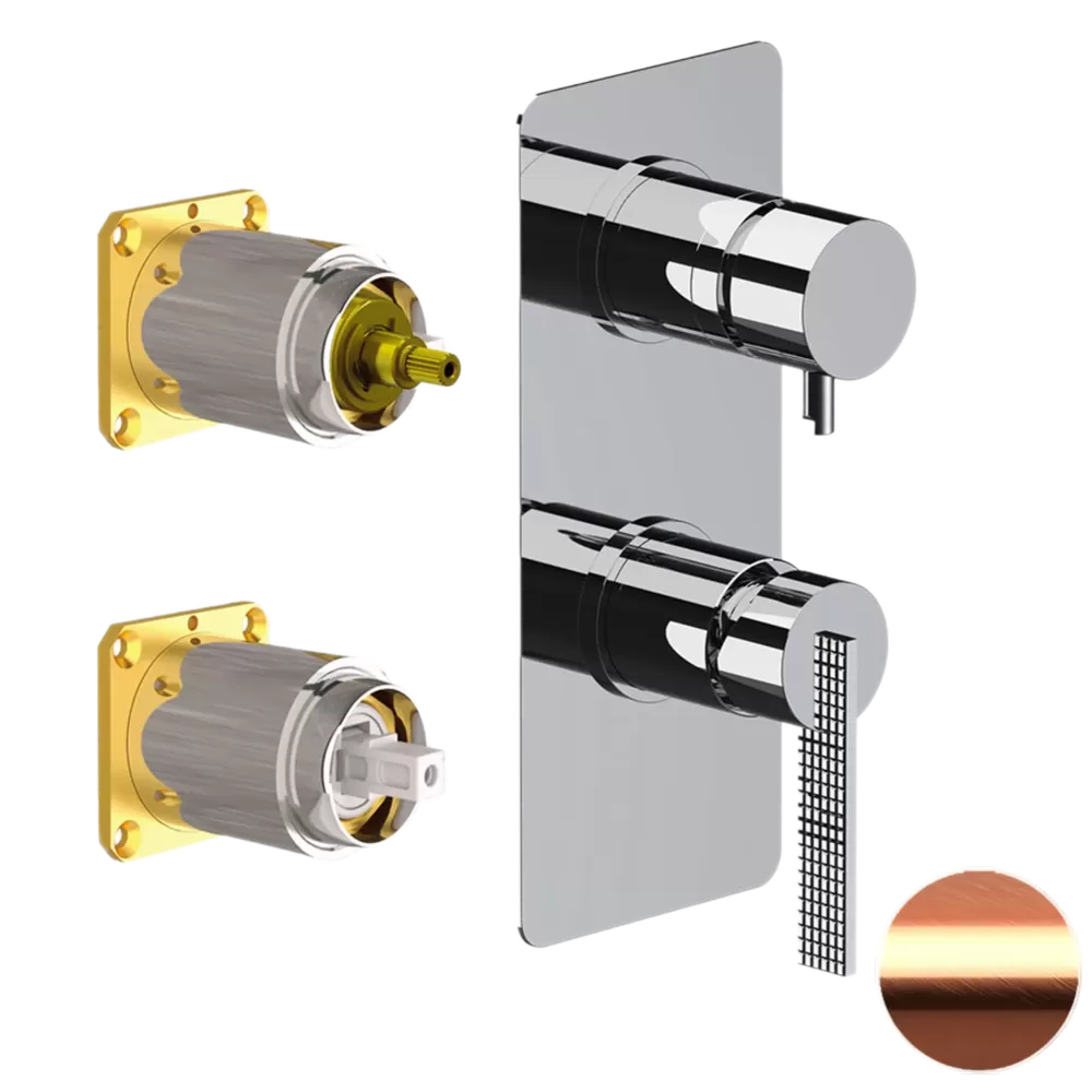 Смеситель для душа Daniel Club ANC612D2KBRP, медь брашированная