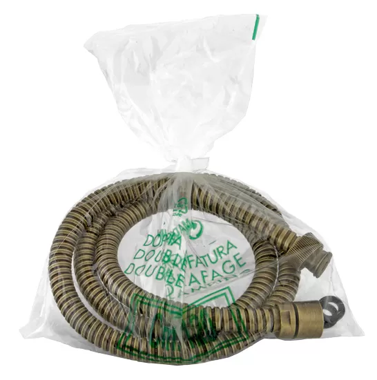 Шланг для душа в латунной оплетке конусная гайка 150см vo латунь состаренная remer