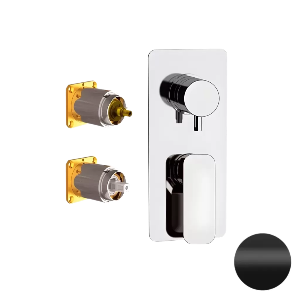 Смеситель для душа Daniel Tiara TA612D2KB15, чёрный матовый