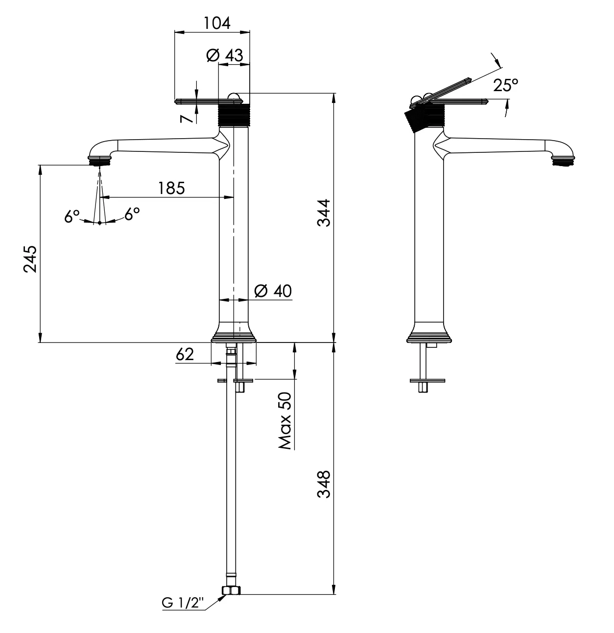Смеситель для раковины Daniel Brooklyn BY607BCR, хром