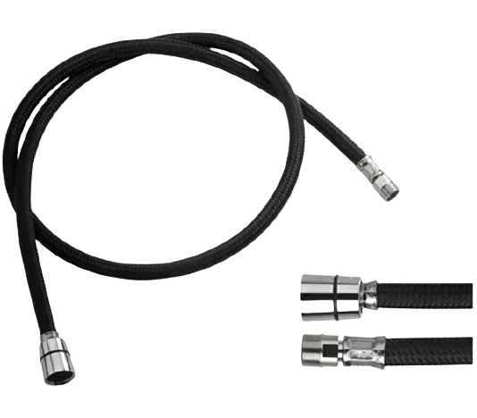 Шланг для кухонной вытяжной лейки neylon 15х1 конусная гайка 1/2" 120см no черный матовый remer