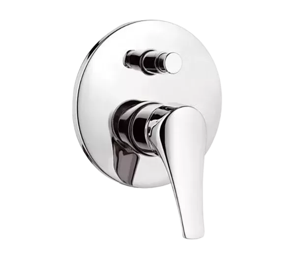 Смеситель для ванны/душа на 3 потока скрытый монтаж (скрытая часть в комплекте) giga four cr хром remer