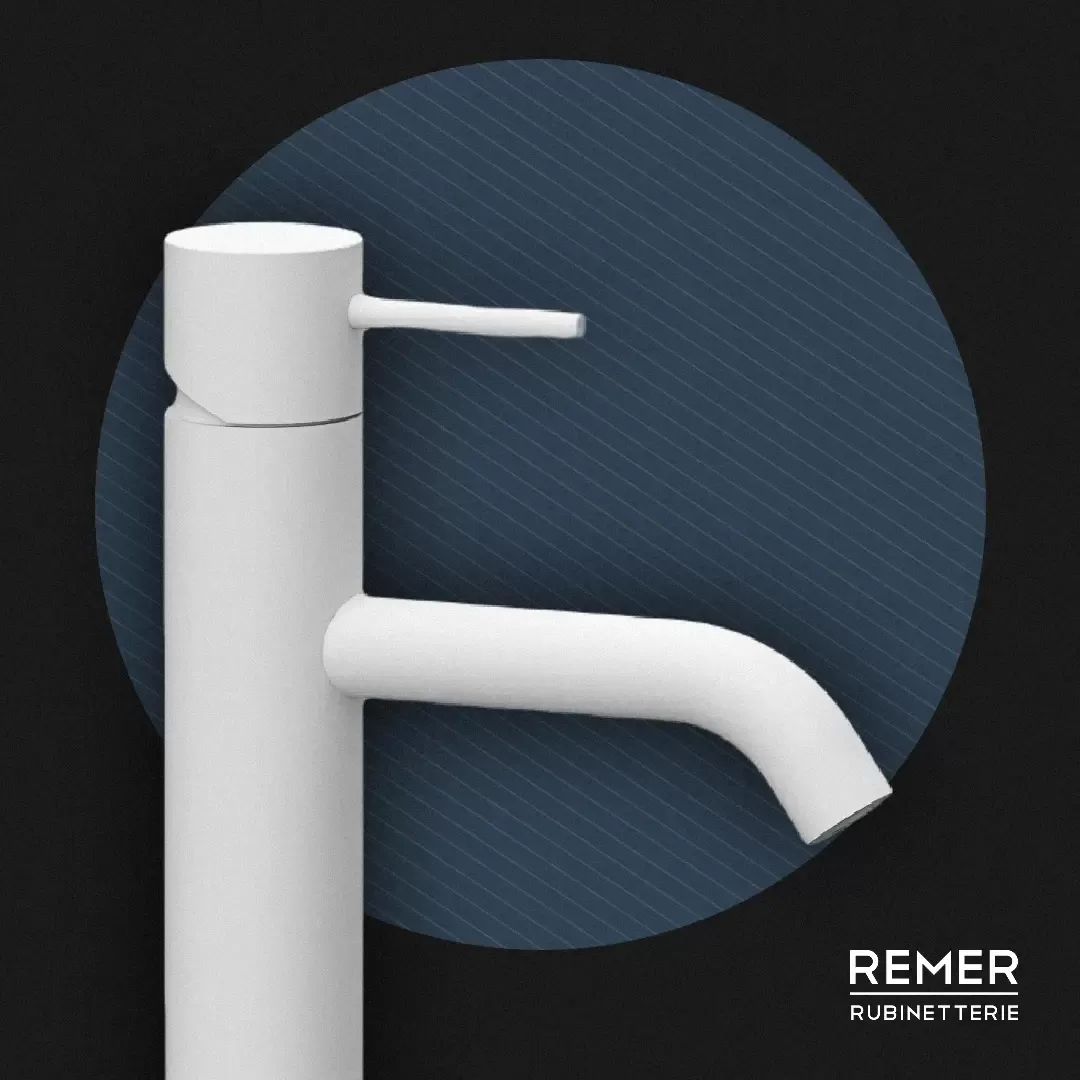 Смеситель для раковины x style bo белый матовый remer