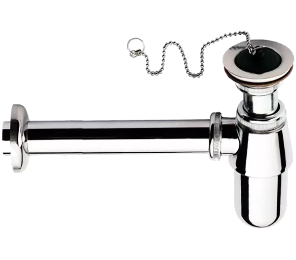 Сифон для раковины zamak 1 1/4" с выпуском cr хром remer