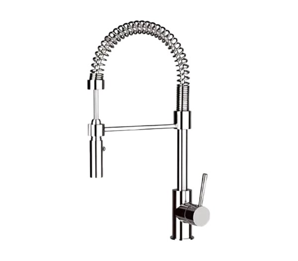 Смеситель для кухни высокий с гибким изливом cr хром remer