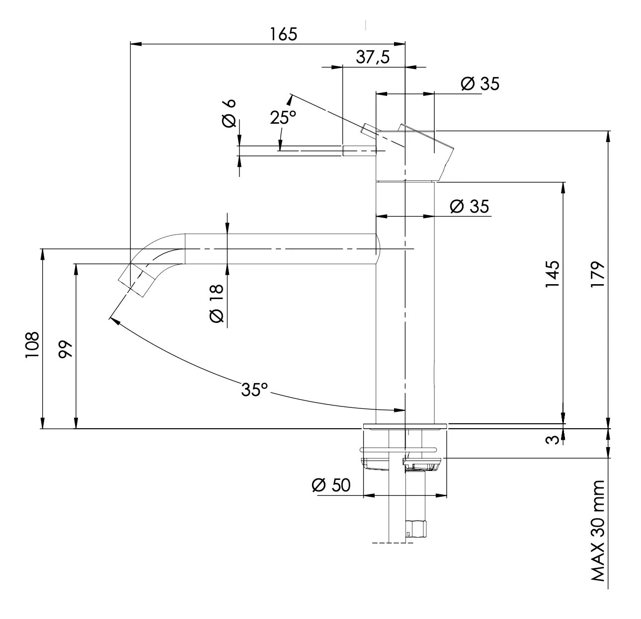 Смеситель для раковины Daniel Tokyo TK606XNDP, золото брашированное