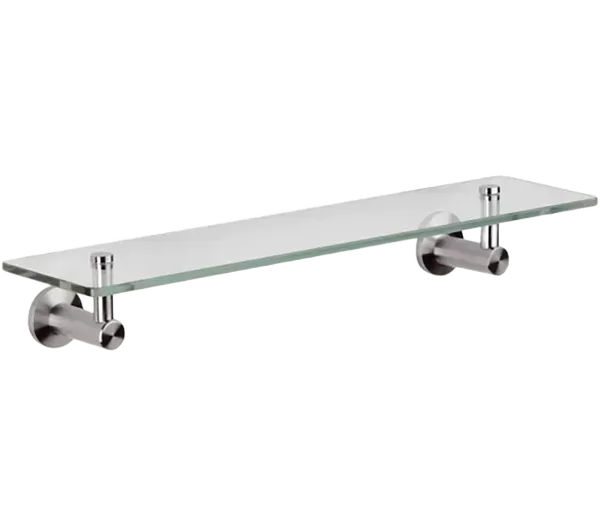 Стеклянная полка с держателями minimal inox ss нержавеющая сталь remer