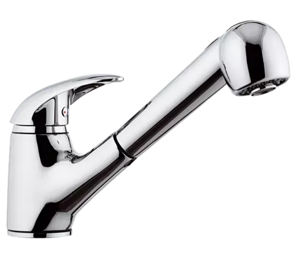 Смеситель для кухни с вытяжным изливом ten cr хром remer