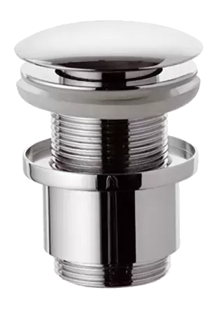 Донный клапан click-clack короткий без перелива 1 1/4" cr хром remer