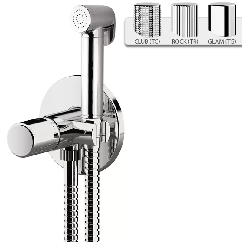 Гигиенический душ со смесителем Daniel Trilogy TG6454DCDP, золото брашированное
