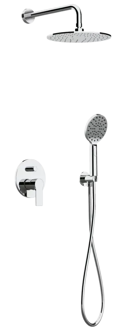 Смеситель для душа готовый комплект скрытого монтажа (душевой набор и скрытая часть в комплекте) energy cr хром remer