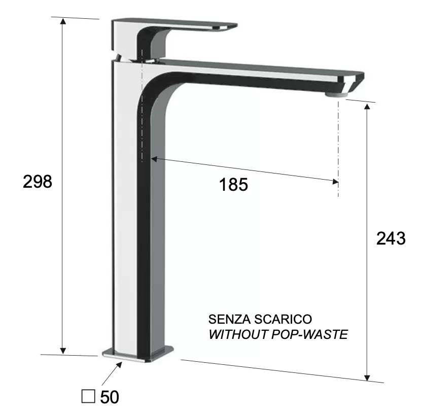 Смеситель для раковины Daniel Tiara TA607B15, чёрный матовый