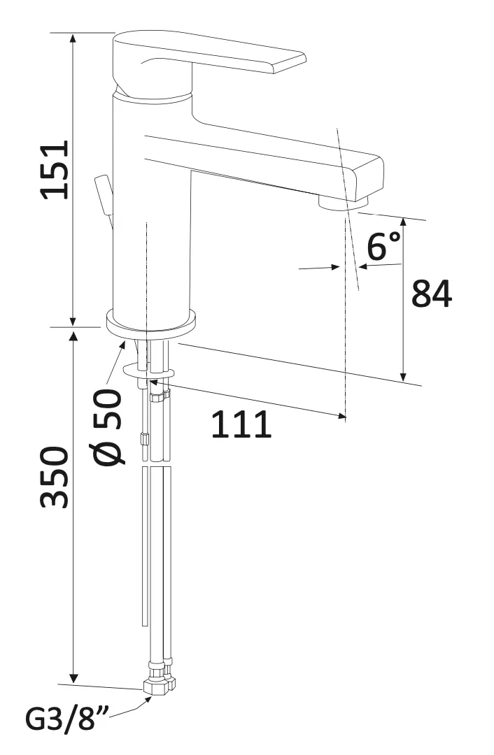 Смеситель для раковины Mariani Artic A00380AT60