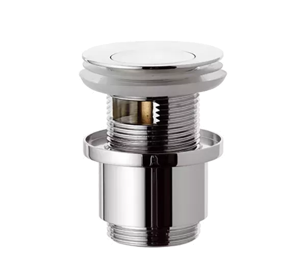 Донный клапан click-clack короткий с переливом 1 1/4" cr хром remer