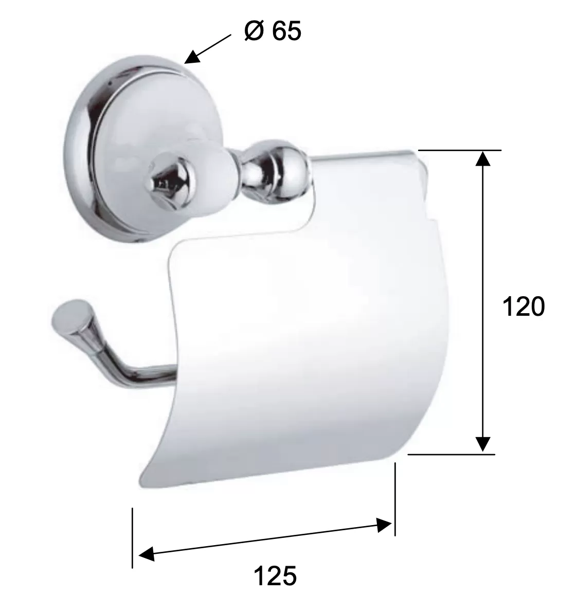 Держатель для туалетной бумаги с крышкой epoca cr хром remer