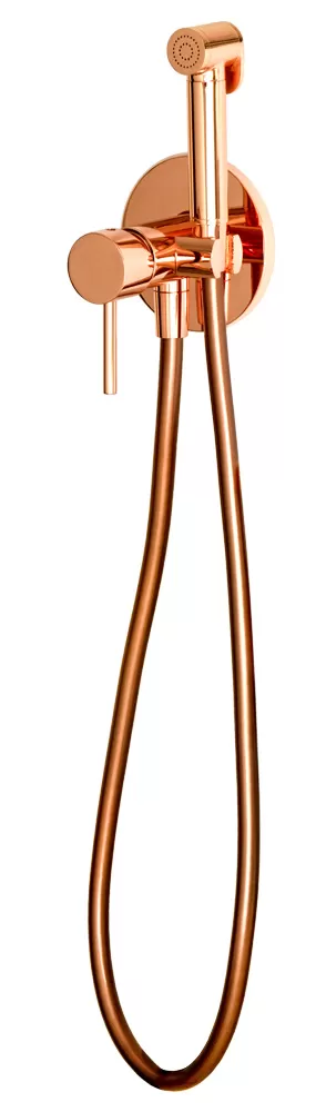 Гигиенический душ со смесителем скрытого монтажа (душевой шланг и скрытая часть в комплекте) x style rl медь блестящая remer
