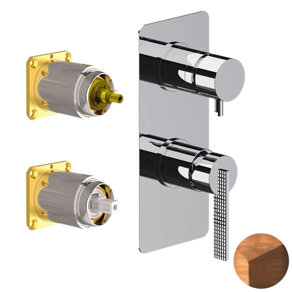Смеситель для душа Daniel Club ANC612D2KB64, медь состаренная