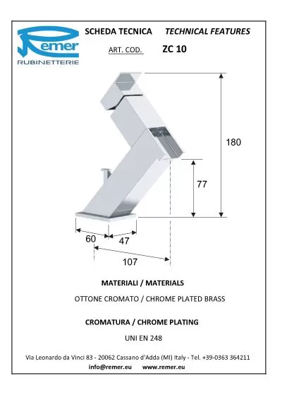 Смеситель ZC 10 для умывальника