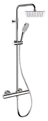 Душевая система для душа термостатическая квадратный верхний душ 30см elegance cr хром remer