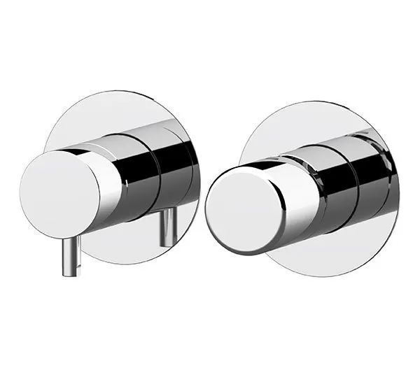 Смеситель для ванны/душа на 3 потока скрытый монтаж (скрытая часть в комплекте) dot do золото remer