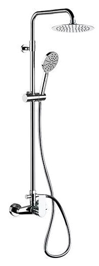 Душевая система для ванны круглый верхний душ 25см energy cr хром remer