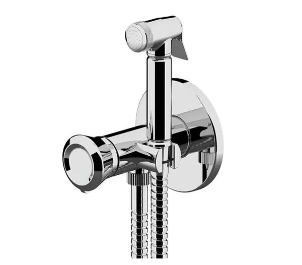 Гигиенический душ со смесителем скрытого монтажа (душевой шланг и скрытая часть в комплекте) remer element do золото remer