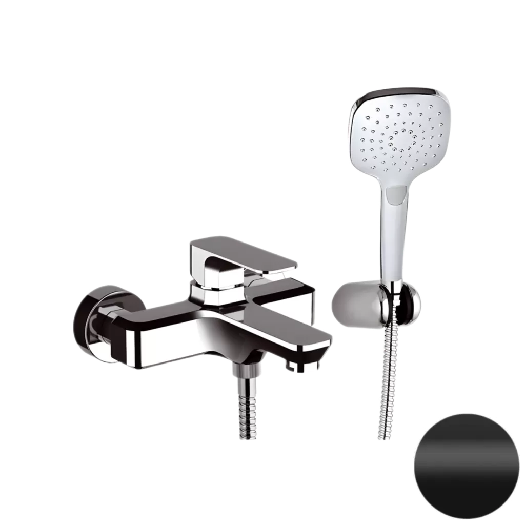 Смеситель для ванны Daniel Tiara TA61015, чёрный матовый