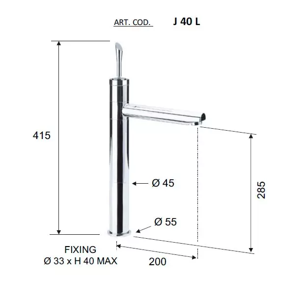 Смеситель для кухни высокий корпус jazz cr хром remer