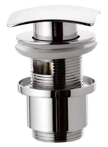 Донный клапан click-clack короткий с переливом 1 1/4" cr хром remer