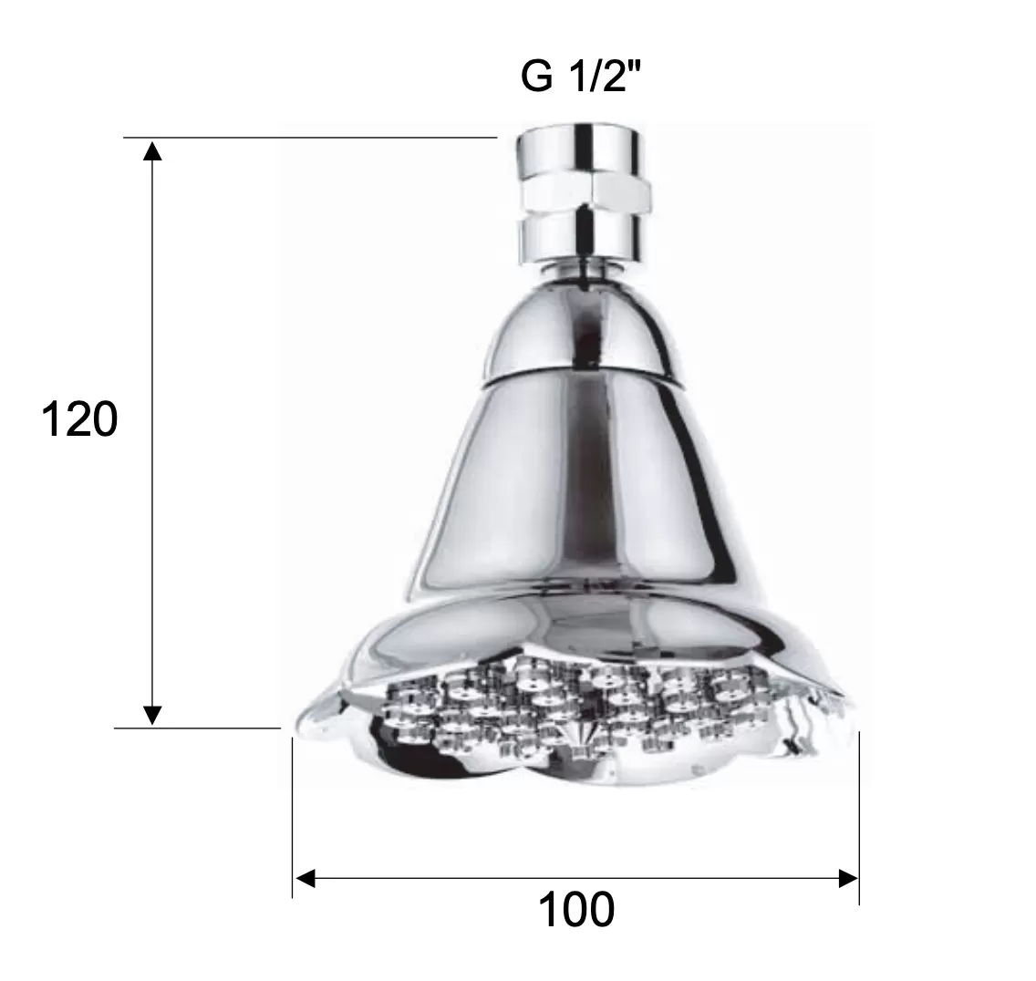 Верхний душ bell 10см liberty cr хром remer