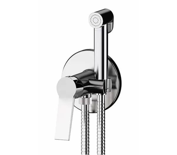 Гигиенический душ со смесителем скрытого монтажа (душевой шланг и скрытая часть в комплекте) slash do золото remer