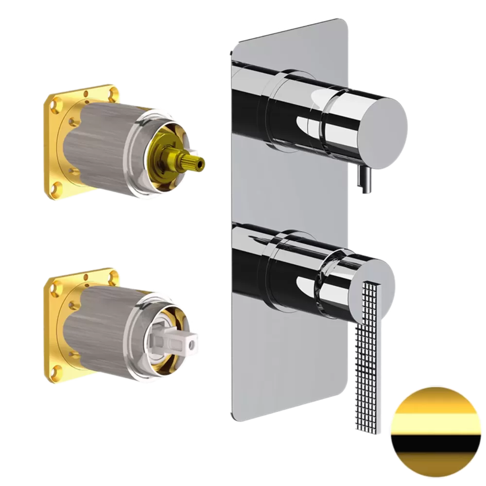 Смеситель для душа Daniel Club ANC612D2KBDO, золото глянцевое