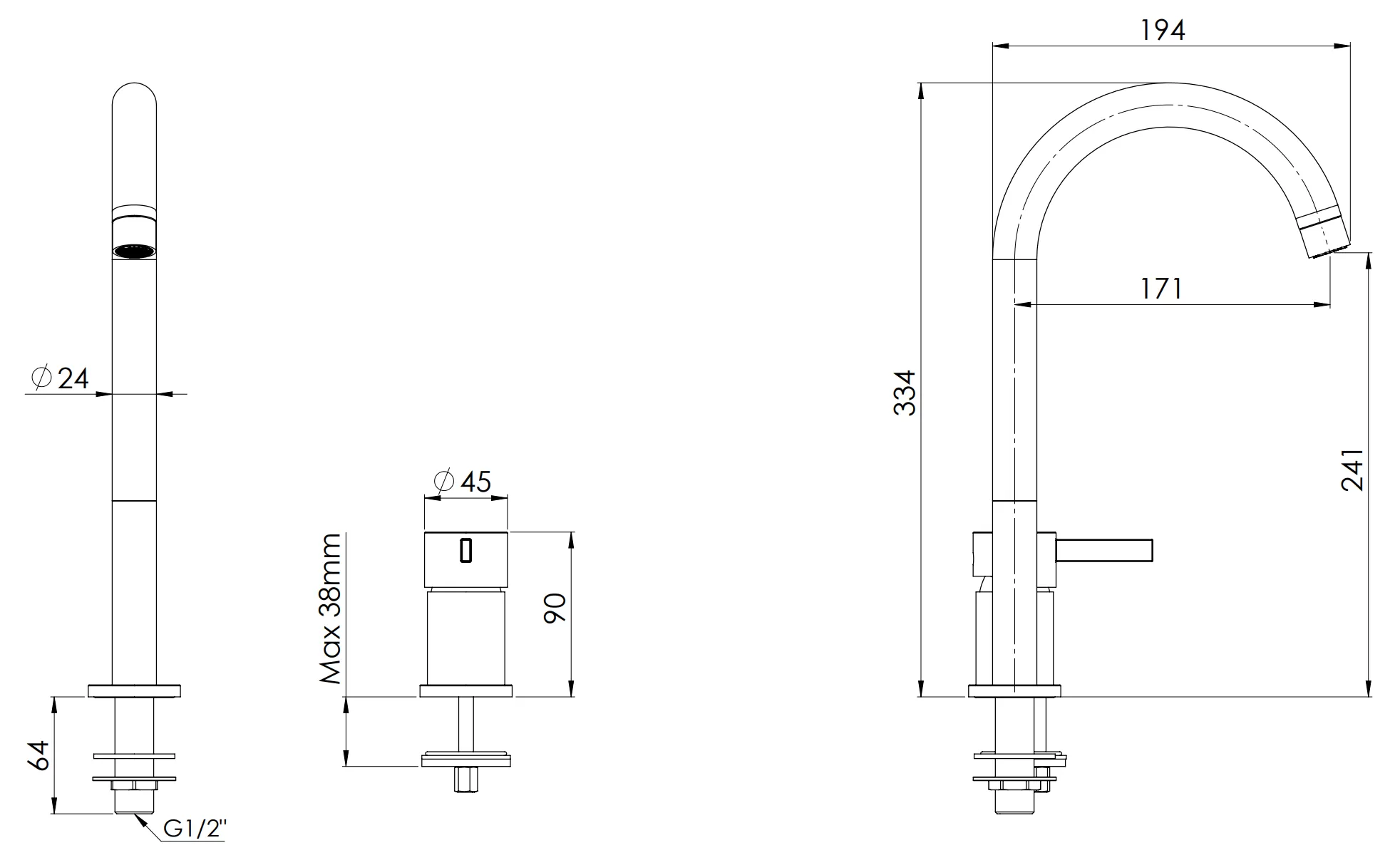 Смеситель для раковины на 2 отверстия высокий излив metrica bo белый матовый remer