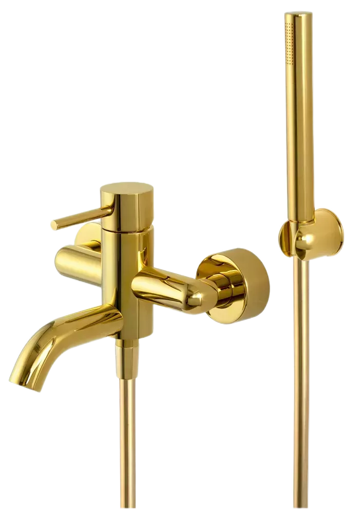 Смеситель для ванны с душевым набором x style do золото remer