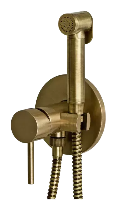 Гигиенический душ со смесителем скрытого монтажа (душевой шланг и скрытая часть в комплекте) x style vo латунь состаренная remer
