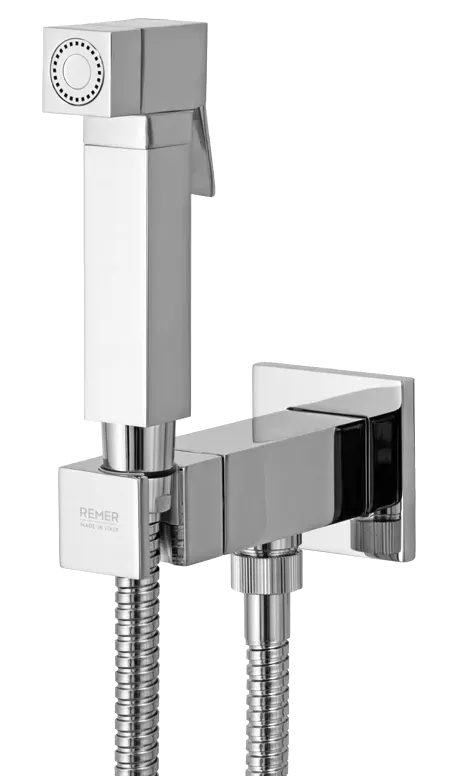 Гигиенический душ с прогрессивным смесителем скрытого монтажа (душевой шланг и скрытая часть в комплекте) qubika vo латунь состаренная remer