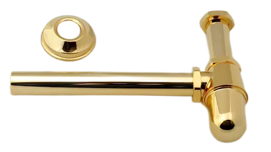 Сифон для раковины латунный 1 1/4" do золото remer