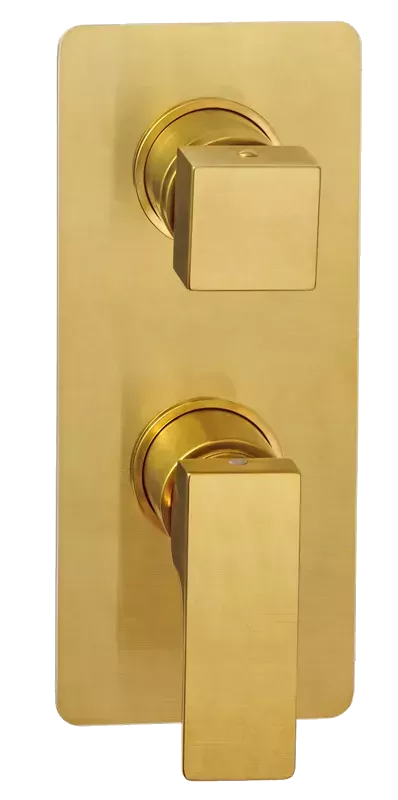 Смеситель для ванны/душа на 2 потока скрытый монтаж (заказывать совместно с rrbox92) absolute bg золото брашированное remer