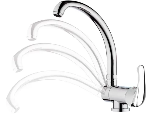 Смеситель F 42 2 R кухонный (поворотный излив в двух плоскостях)