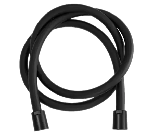 Шланг для душа из pvc с двумя гайками конической формы 150см no черный матовый remer
